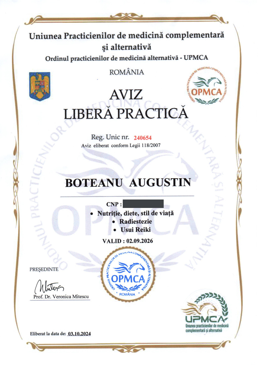 aviz libera practica upmca